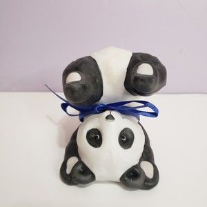 Vintage ARTAFFECTS Blue Ribbon Babies (Prescott Panda) Animal Figurine